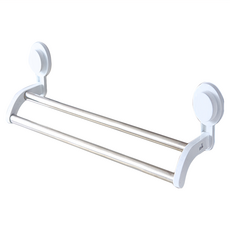 WE CHAMP 強力吸壁雙桿毛巾架, 530 x 105 x 130mm, WTB-944, 1組