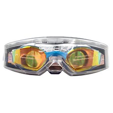 SAEKO 鍍膜三鐵廣角泳鏡 鑽石切割 防霧 S85UV YE-BL, 黃藍, 1個