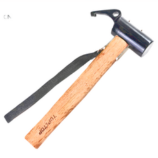 TOP&TOP 鍛造強化營槌, 強化鋼鐵, 頂級原木, 31cm x 11.5cm x 3.5cm, 600g, 混色, 1個