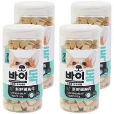 by DOG 狗狗凍乾零食 100%新鮮製成 高蛋白質低脂肪低熱量 HACCP認證, 雞胸肉, 110g, 4罐