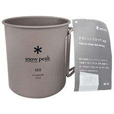 snow peak 雪諾必克 鈦金屬單層杯, 銀色, 1個