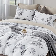 LiAN MEEi 聯美寢飾 60支100%天絲特大床包兩用被四件組 床包212 x 182cm + 兩用被套212 x 182cm + 枕套75 x 47cm 2個 坎芮莉