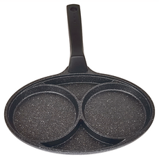 Lacena 大理石重力鑄造煎蛋鍋 2孔, 21cm, 1個