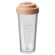 Oolab 良杯製所 Ecozen 透明雙層隨行杯 22 x 10.2cm, 棕色 + 透明色, 750ml, 1個