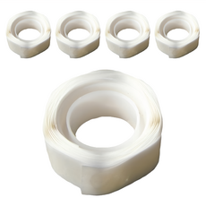 超方便免撕透明雙面無痕強力膠貼 18mm 100個, 透明色, 5捲