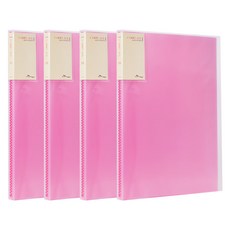 ECO Chungwoon 彩色內頁資料夾 A4 20頁, 粉色, 4個