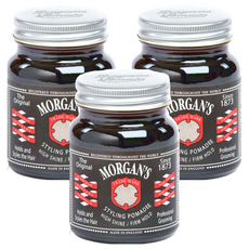 Morgans Pomade 摩根氏 強力定型 高光澤 水洗式髮油 黑標, 持久力佳 造型不易塌陷 滑順線條髮束 英倫紳士油頭造型, 100g, 3件