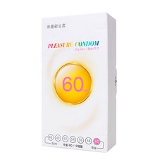 PLEASURE 樂趣 衛生套 加大尺寸 60mm, 12入, 1盒