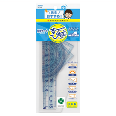 Raymay 藤井 零距離三角板量角器直尺組 15cm, APJ409, 1組