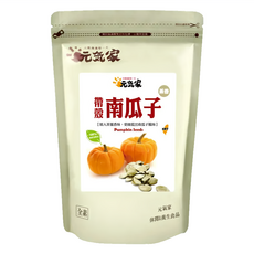元氣家 茶香帶殼南瓜子, 低溫烘培, 無調味, 粒粒飽滿, 精選特大南瓜子, 200g, 1包