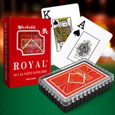 ROYAL 樂友 經典大字體防水撲克牌 0.25mm, 1組, 紅金色
