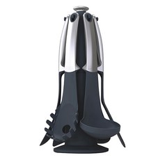 Joseph Joseph Elevate系列 樹造型烹飪工具6件組, 細鍋鏟+網勺+鍋鏟+湯勺+撈麵勺+醬料勺+支架, 1組, 灰色