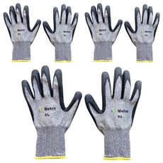 美拓13針丁睛防切割透氣手套 止滑好用 檢驗合格, L, 灰色, 3雙