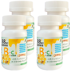 BioBank 大金宏醫 88種蔬果B群 + C + 綠蜂膠, 30顆, 15g, 4罐