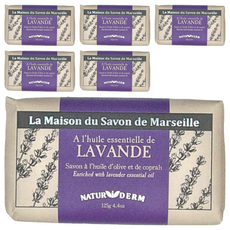 La Maison 馬賽皂之家 薰衣草香氛精油面膜皂 - 125g, 橄欖油與椰子油, 6顆