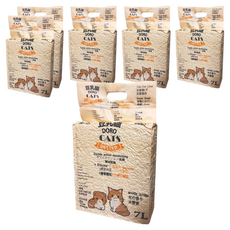 DORO CAT 豆乳貓 添加酵素與小蘇打顆粒雙重消臭豆腐貓砂 1.5mm極細顆粒 木質香 7L, 6包