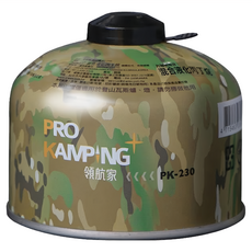 PRO KAMPING 領航家 高山瓦斯罐, 韓國Maxsun填充, 符合國家標準檢驗CNS1523, 適用於高山海拔4000米以上, 230g, 1罐