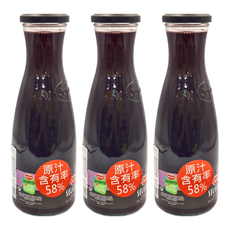 Juver 茱兒 紅葡萄汁, 原汁含有率58%, 850ml, 3瓶