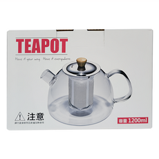 耐熱玻璃茶壺 TH-009 304不銹鋼, 1.2L, 1個