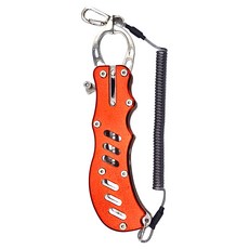 JiNDO 304不鏽鋼鋁合金 尖嘴魚夾 控魚器, 17.1 x 4.7 x 1.9cm, 紅色, 1個