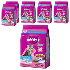 whiskas 偉嘉 幼貓/懷孕母貓專用 乾飼料, 海洋魚類口味, 1.1kg, 6袋