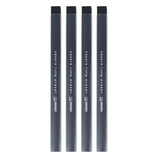 sun-star square long eraser大小角度方形長條橡皮擦 PVC塑膠 筆型設計 日本製, 炭墨黑, 4個