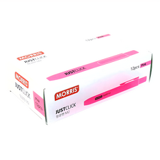 MORRIS Just Click 螢光筆 M2, 12支, 粉色, 按壓式設計, 方形筆頭, 韓國製造