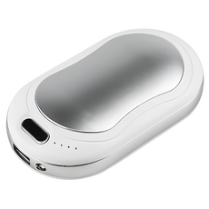 SUPA FINE 勳風 暖手寶, 雙面速熱, 3段溫控, 10000mAh電池容量, 附USB線, 手電筒功能, HHF-T0867S, 白色