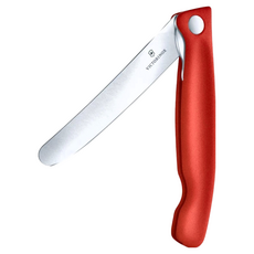 VICTORINOX 瑞士維氏 圓頭折疊式平刃水果刀/瑞士刀 6.7801.FBall 110mm 紅色, 1支