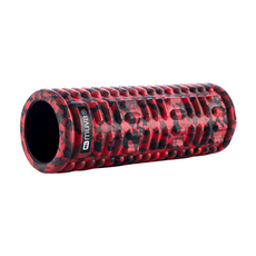 muva 舒筋膜滾筒 高/中/低硬度 台灣產, 外徑14cm 長38cm, 迷彩紅, 1個