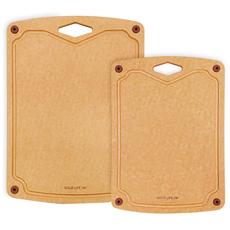 GOLD LIFE 酷澎獨家款 高密度不吸水木纖維砧板, 1組, L + M