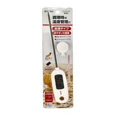 dretec大螢幕造型防潑水電子料理溫度計O-274IV 白色 精準測溫, 1個
