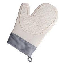 矽膠防燙加厚手套 (灰色) 防滑紋路 隔熱效果顯著 柔軟輕巧 耐用, 1個