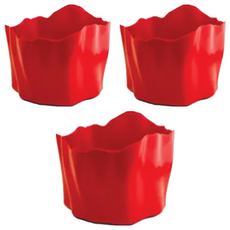 QUALy Flow Bucket Multipurpose Bucket 流形筒, 紅色, 3個