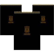 OXFORD 黑色PP A4上翻80張筆記本, 黑色, 3本