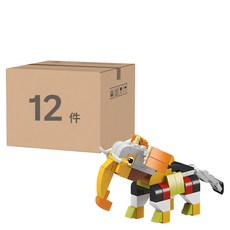 momsi Eye 動物朋友 12件組 積木玩具, 1組, 多色
