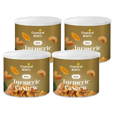 O'natural 歐納丘 薑黃腰果，添加海藻糖，富含膳食纖維，口味獨特, 150g, 4罐