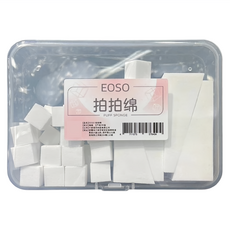 EOSO 拍拍綿 (梯形4個+豆腐塊30個) 美甲套組 白色 高密度 漸層美甲, 1盒
