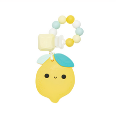 Loulou Lollipop 水果家族固齒器組奶嘴鏈夾 - 食用級矽膠, 加拿大設計, 鏈夾 + 固齒器, 夏日青檸, 1個