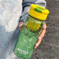 BOACUP 刻度茶隔水壺 艾特大口杯 650ml, 1個, 黃綠色