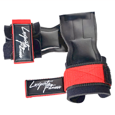 Lexports Fitness 勵動風潮 專業重訓健身 皮革拉力帶 PRO & FIT 熱情紅, PRO R/L, 1雙