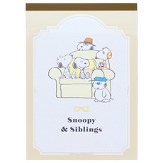 sun-star 史努比舒眠系 A6 便條紙 100張 方便記事, 1本, 象牙