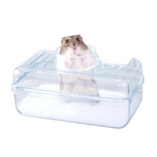 GEX 愛鼠澡堂浴屋 倉鼠/黃金鼠用, 透明色, 1個