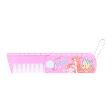 sun-star 日本進口 公主系列 卡通摺疊兩用梳與尺 15cm, 小美人魚, 1支
