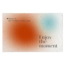 Warm House Decor 暖和家居 超可愛表情地墊 W0245 60 x 40cm, 漸變橘, 1塊