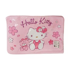 Sanrio 三麗鷗 Hello Kitty 凱蒂貓 浪漫櫻花 L型地墊 2入，印染法蘭絨材質, 長 120 x 40cm + 短 60 x 40cm