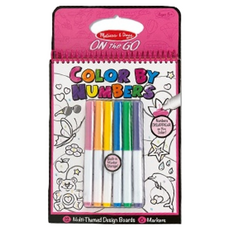 Melissa&Doug 瑪莉莎 旅遊樂 照數字學畫畫, 粉紅色, 1組