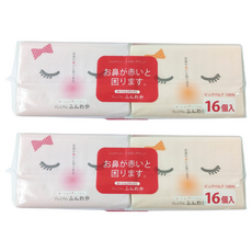 日本DAIREI 紅鼻掰掰超柔保濕面紙, 添加高保濕成分 質地柔軟 敏弱肌、過敏鼻、孩童脆弱肌膚適用, 16包, 2袋