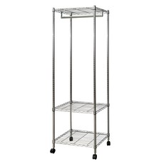 dayneeds 日需百備 輕型電鍍插管三層單桿衣櫥 60 x 45 x 180cm 1個, 電鍍 銀