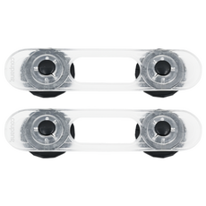 aguard Smile Wink 透明對開櫃安全扣 2入, 避免孩子誤開櫃子受傷, 整體透明, 無色無圖更美觀, 適用拉門櫥櫃, 2個